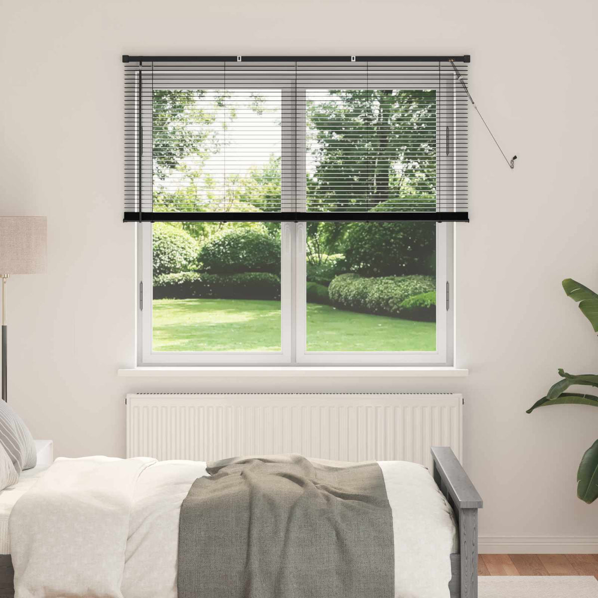 Venetiaanse Blind Zwart 150 x 140 cm PVC is nu te koop bij PeponiXL, paradijselijk wonen!