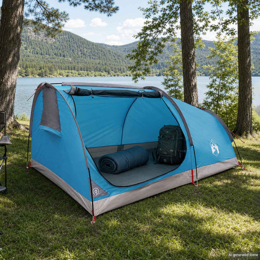 Hiking Tent Waterdicht 2-persoons Blauw is nu te koop bij PeponiXL, paradijselijk wonen!