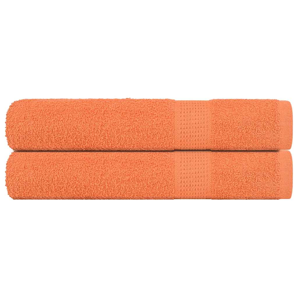 Saunahanddoeken FROGN 2 st 80x200 cm 360 g/m² oranje is nu te koop bij PeponiXL, paradijselijk wonen!
