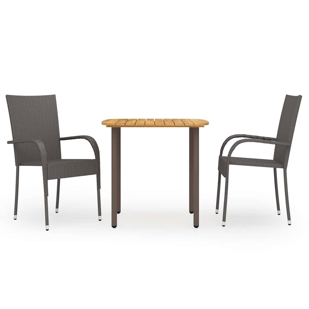 3-delige Tuinset poly rattan bruin is nu te koop bij PeponiXL, paradijselijk wonen!
