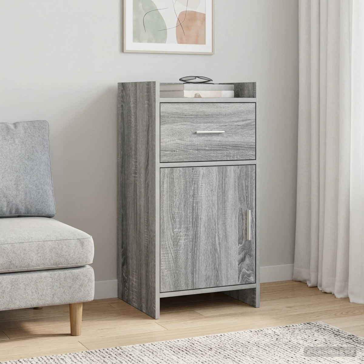Dressoir Grijs Sonoma 40 x 36 x 80 cm Bewerkt hout is nu te koop bij PeponiXL, paradijselijk wonen!