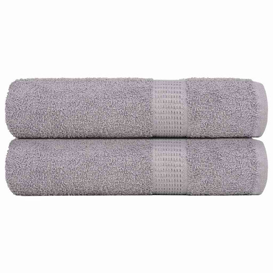 Douchehanddoeken FROGN 2 st 70x140 cm 360 g/m² grijs is nu te koop bij PeponiXL, paradijselijk wonen!