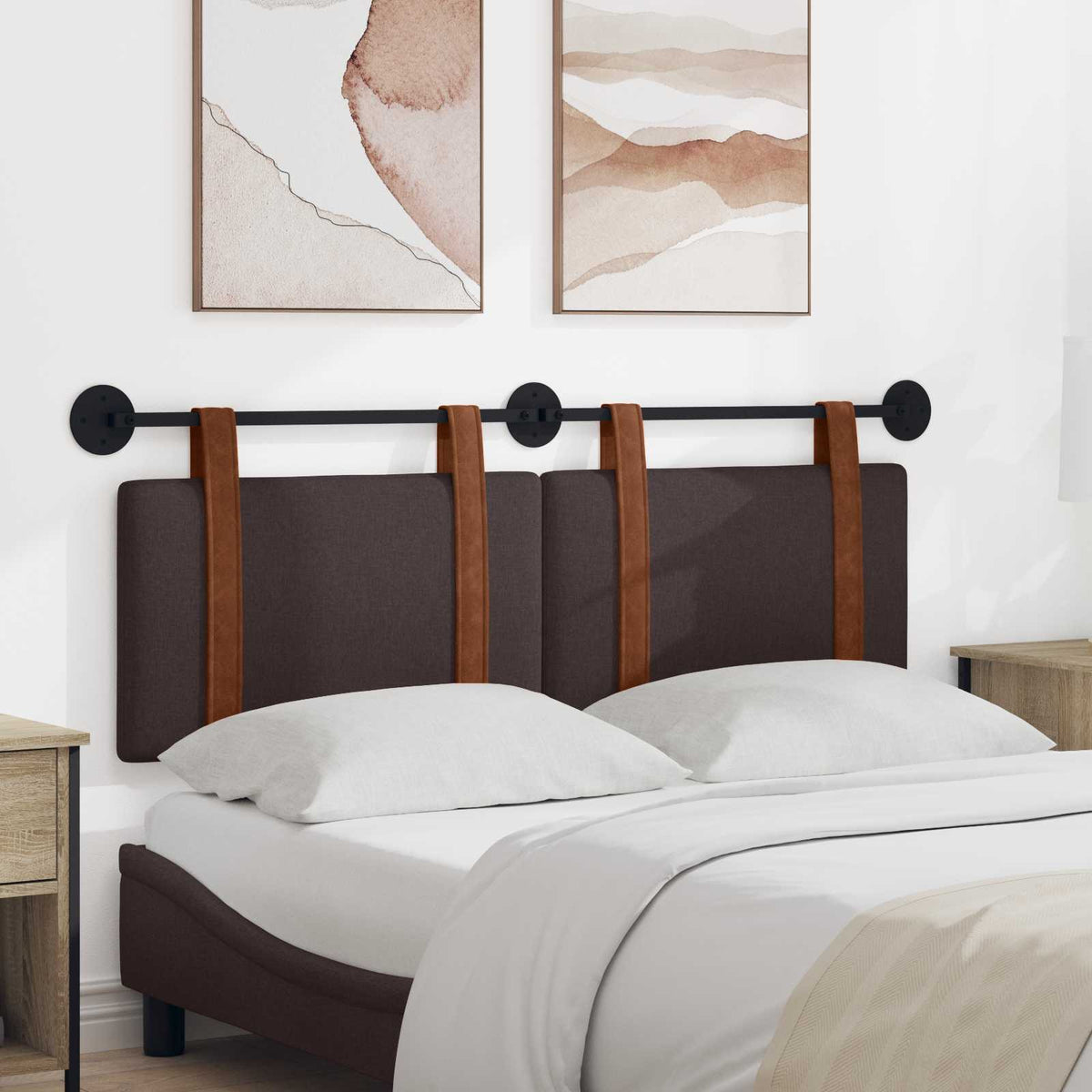 Hangend hoofdbord Donkerbruin Antiek PU is nu te koop bij PeponiXL, paradijselijk wonen!