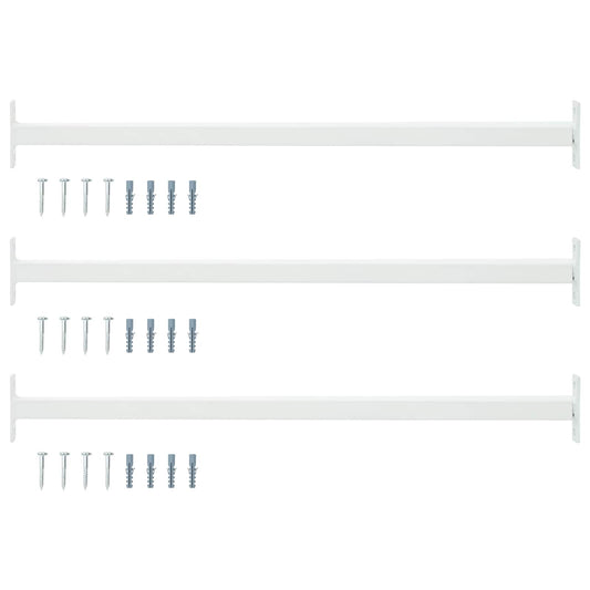 Verstelbare raamveiligheidsbalk 3 pcs Wit Staal is nu te koop bij PeponiXL, paradijselijk wonen!