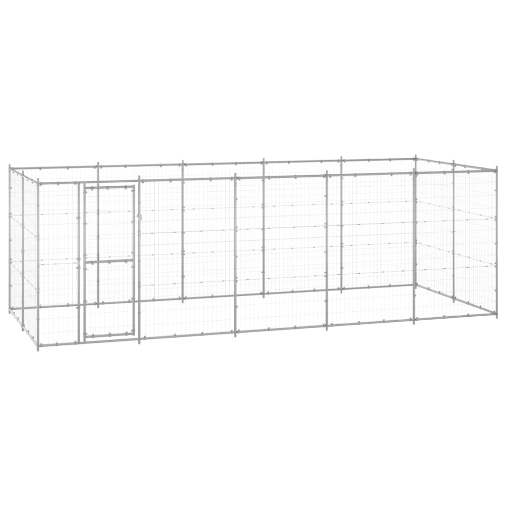 Hondenkennel 12,1 m² gegalvaniseerd staal is nu te koop bij PeponiXL, paradijselijk wonen!