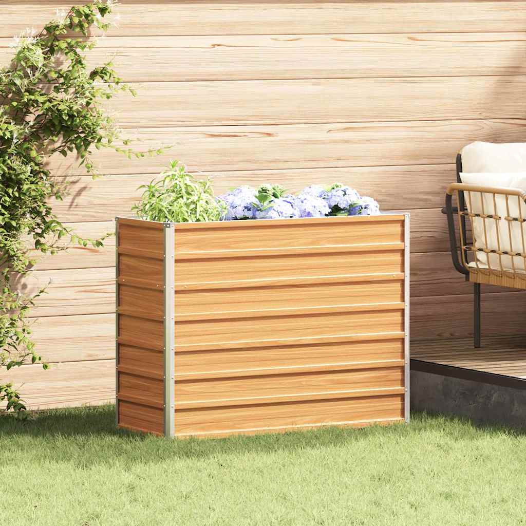 Verhoogde plantenbak Licht Bruin 100 x 40 x 77 cm is nu te koop bij PeponiXL, paradijselijk wonen!