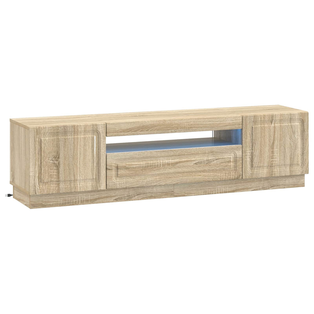 LED tv-meubel Sonoma Eiken Bewerkt hout is nu te koop bij PeponiXL, paradijselijk wonen!