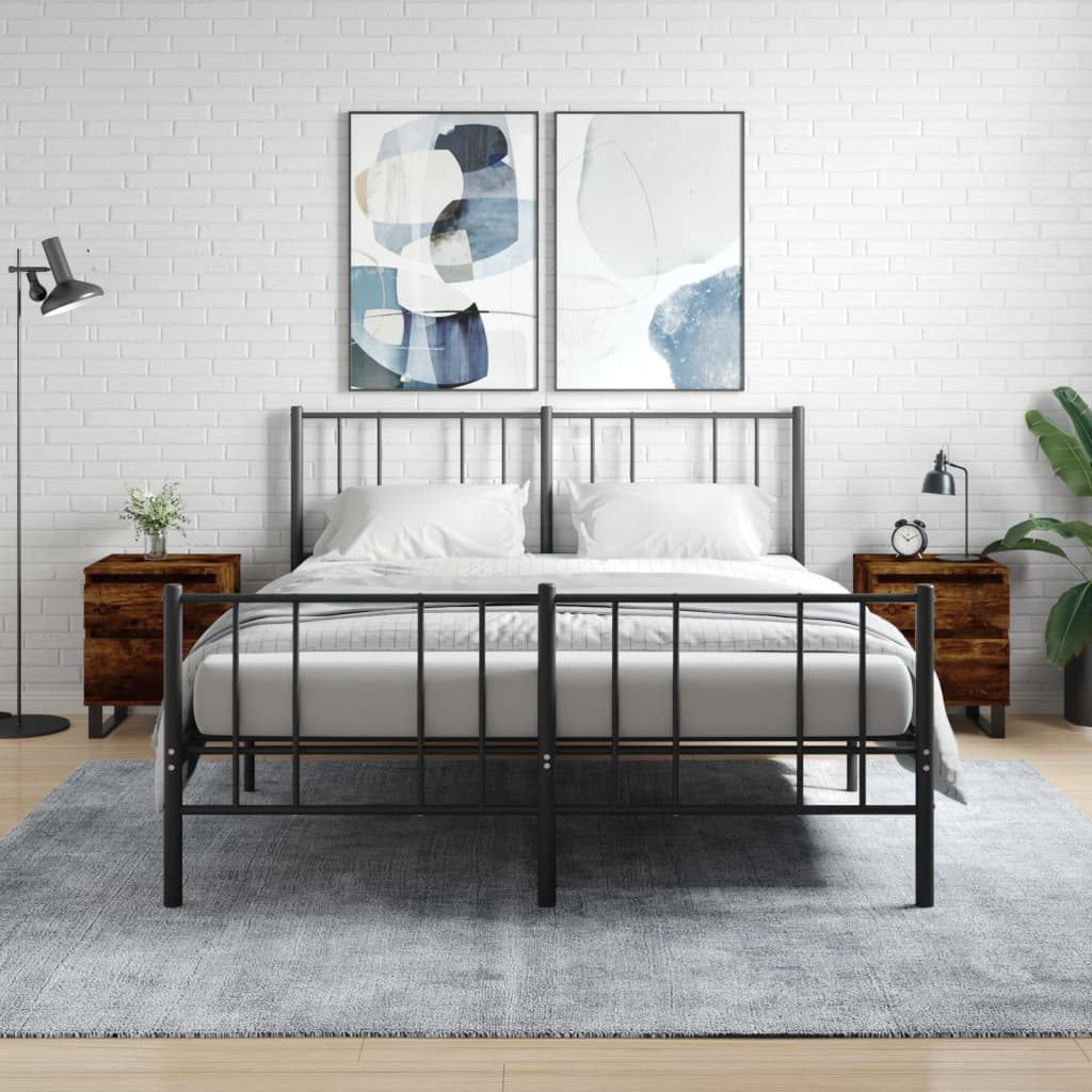 Nachtkastjes 2 st 40x35x50 cm bewerkt hout gerookt eikenkleurig is nu te koop bij PeponiXL, paradijselijk wonen!