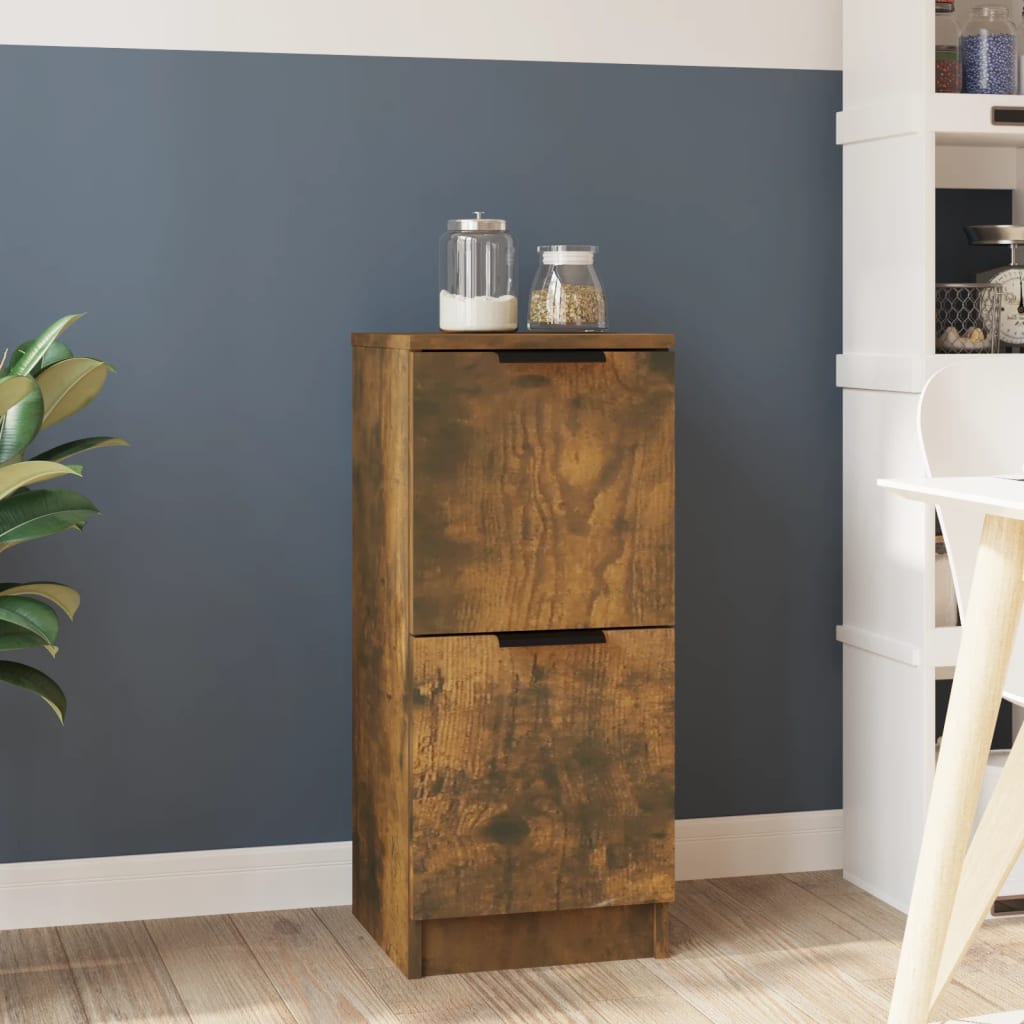Dressoir 30x30x70 cm bewerkt hout gerookt eikenkleurig is nu te koop bij PeponiXL, paradijselijk wonen!