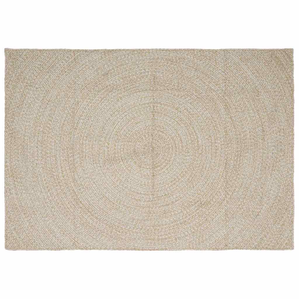Vloerkleden Rechthoekig Natuurlijk en Wit 240 x 340 cm Jute is nu te koop bij PeponiXL, paradijselijk wonen!