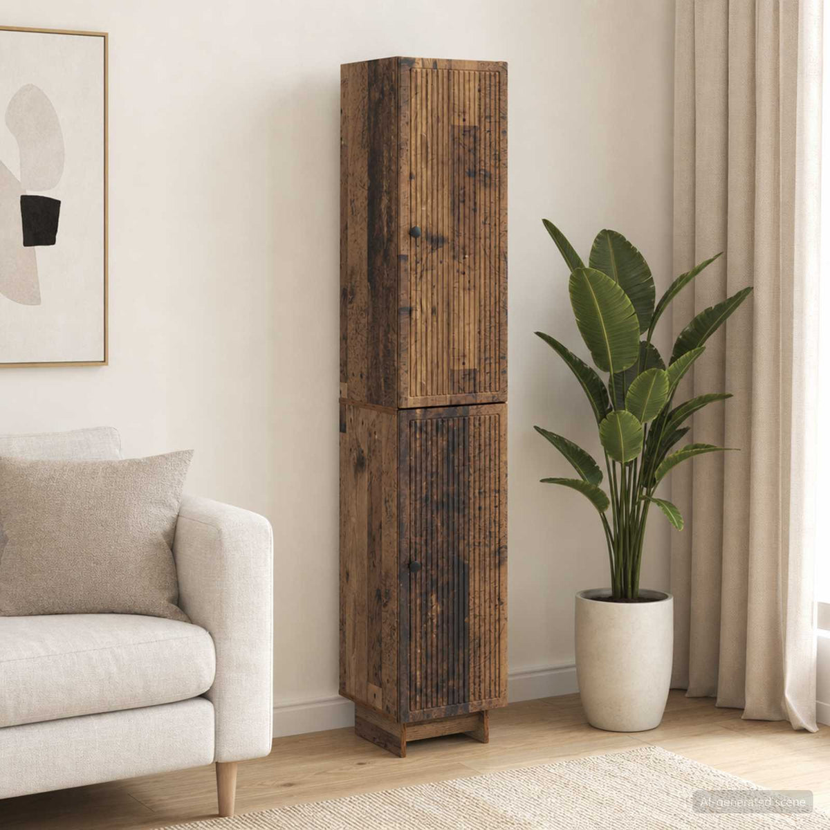 Kastenset 2 pcs Oud hout 34,5 x 33 x 90 cm Bewerkt hout is nu te koop bij PeponiXL, paradijselijk wonen!