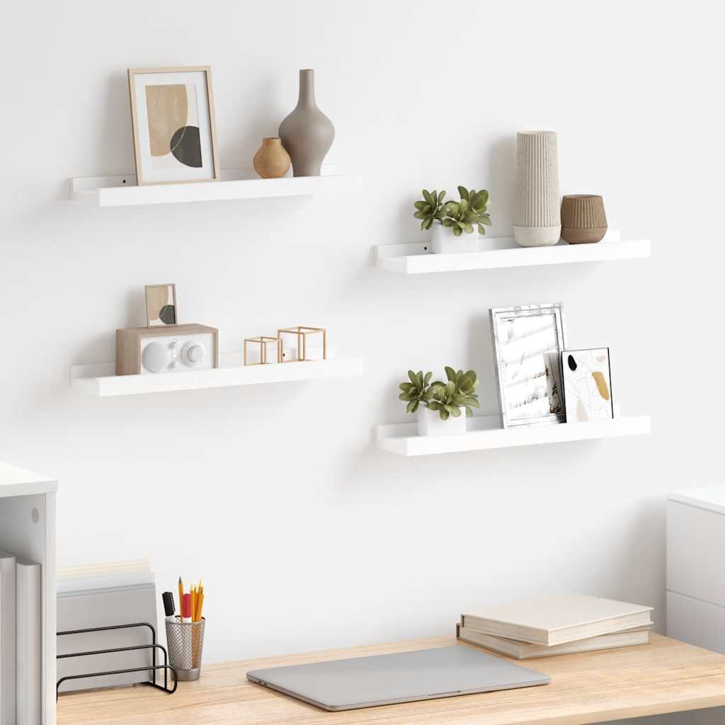 Wandschappen 4 st 40x9x3 cm wit is nu te koop bij PeponiXL, paradijselijk wonen!