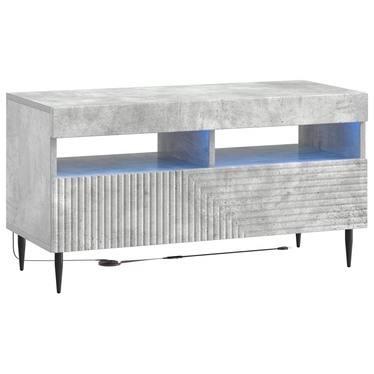 LED tv-meubel Betongrijs Bewerkt hout is nu te koop bij PeponiXL, paradijselijk wonen!
