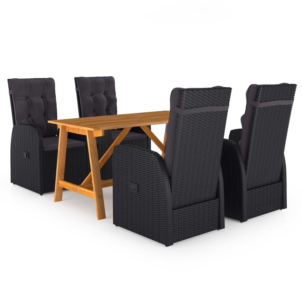 5-delige Tuinset zwart is nu te koop bij PeponiXL, paradijselijk wonen!