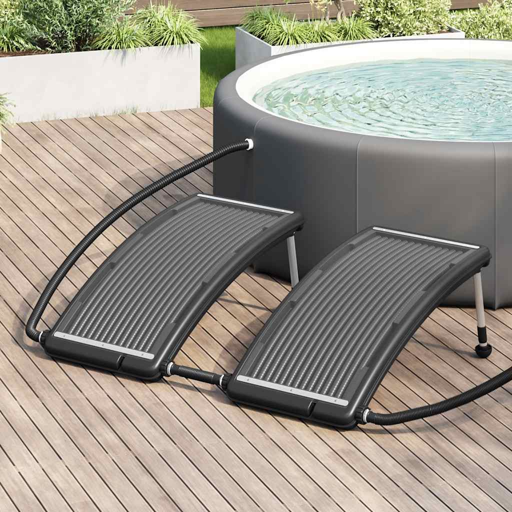 Zwembadverwarmingspaneel solar 2 st gebogen 110x65 cm is nu te koop bij PeponiXL, paradijselijk wonen!