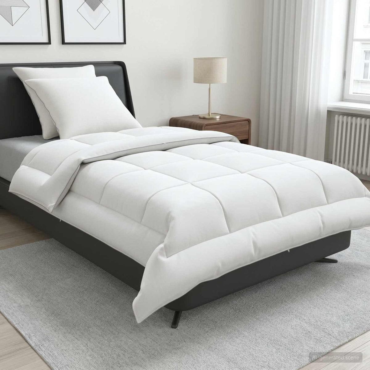 Dekbed en Kussen Set 3 st 140x220 cm Zomer 140 GSM Wol Wit is nu te koop bij PeponiXL, paradijselijk wonen!