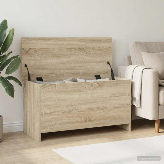 Opbergkist Sonoma Eiken 100 x 40 x 50 cm Bewerkt hout is nu te koop bij PeponiXL, paradijselijk wonen!