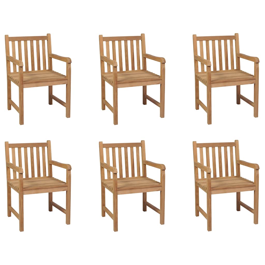 Tuinstoelen 6 st massief teakhout is nu te koop bij PeponiXL, paradijselijk wonen!