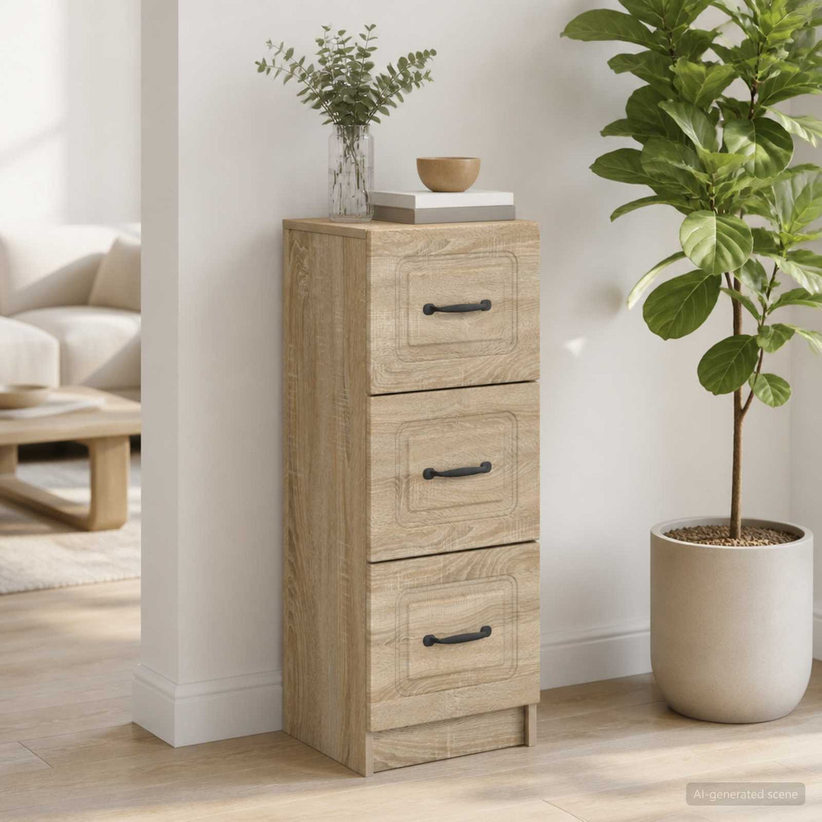 Ladenkast Sonoma Eiken 33 x 34,5 x 87 cm Bewerkt hout is nu te koop bij PeponiXL, paradijselijk wonen!
