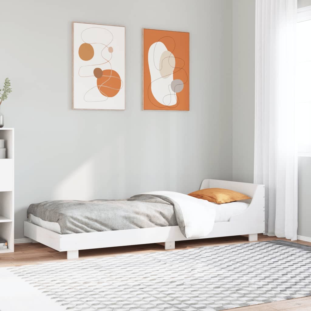 Bedframe zonder matras massief grenenhout wit 90x200 cm is nu te koop bij PeponiXL, paradijselijk wonen!