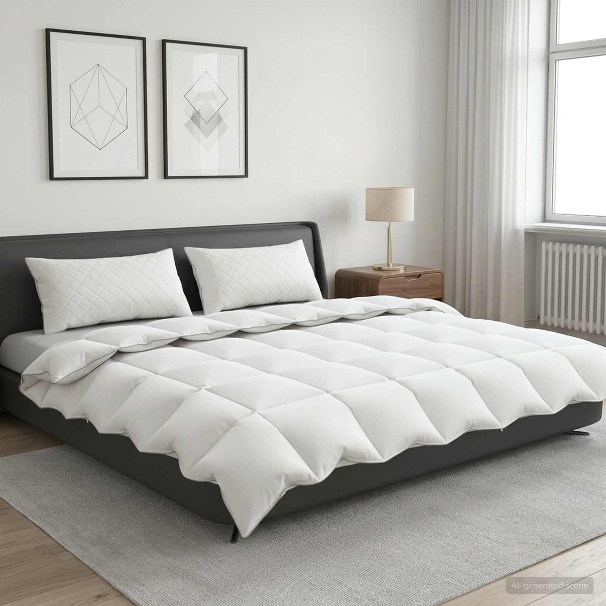 Dekbed FULDA 220 x 260 cm Winter 300 GSM 90% Gansendons Wit is nu te koop bij PeponiXL, paradijselijk wonen!