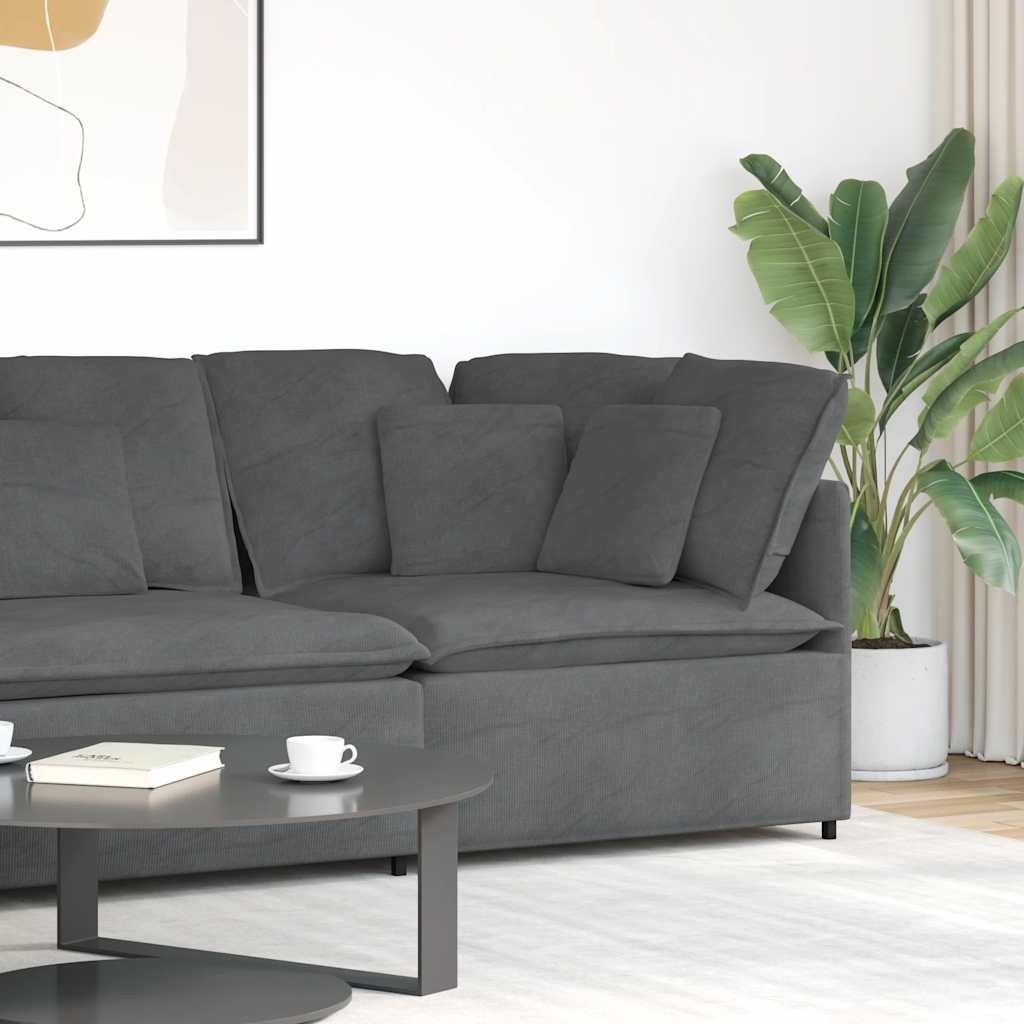 Modulaire hoekbank met kussens 100 cm donkergrijs is nu te koop bij PeponiXL, paradijselijk wonen!