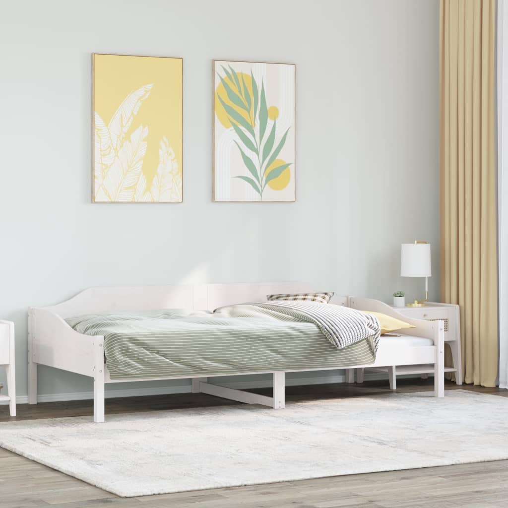 Bedframe zonder matras massief grenenhout wit 90x190 cm is nu te koop bij PeponiXL, paradijselijk wonen!