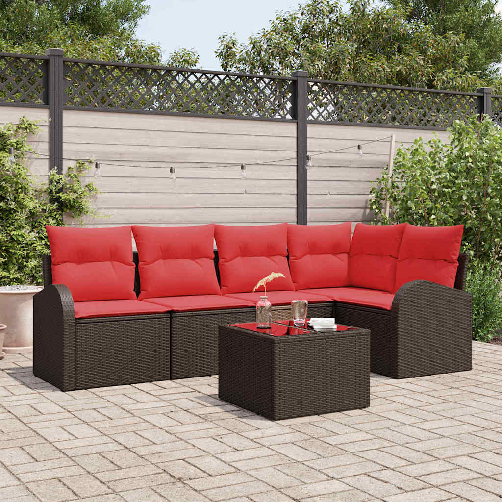 Tuin Sofa Set Bruin poly rattan is nu te koop bij PeponiXL, paradijselijk wonen!