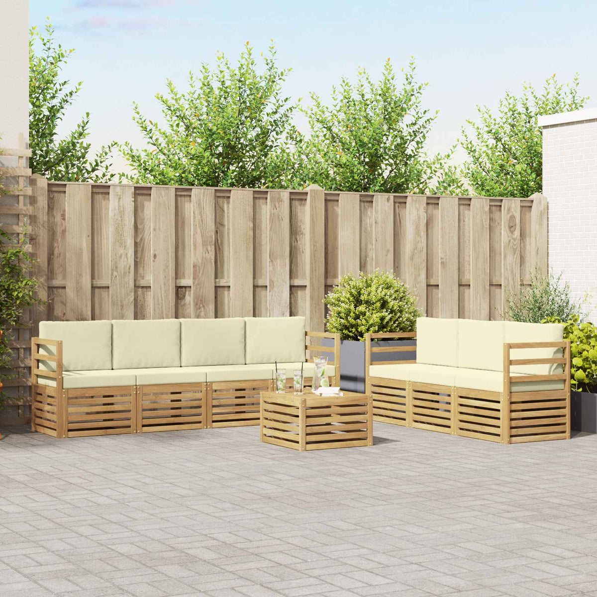 Sofa-Sets Massief Acaciahout is nu te koop bij PeponiXL, paradijselijk wonen!
