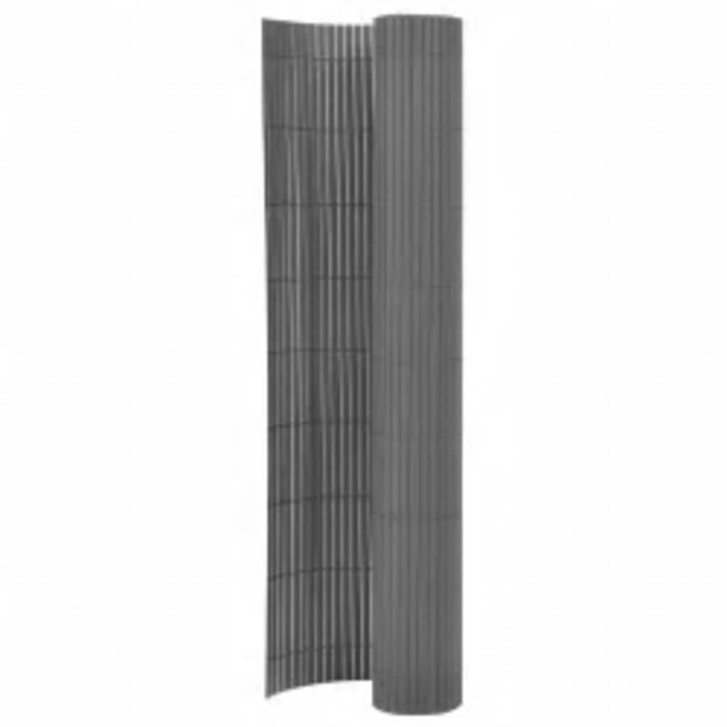 Tuinafscheiding dubbelzijdig 110x400 cm grijs is nu te koop bij PeponiXL, paradijselijk wonen!