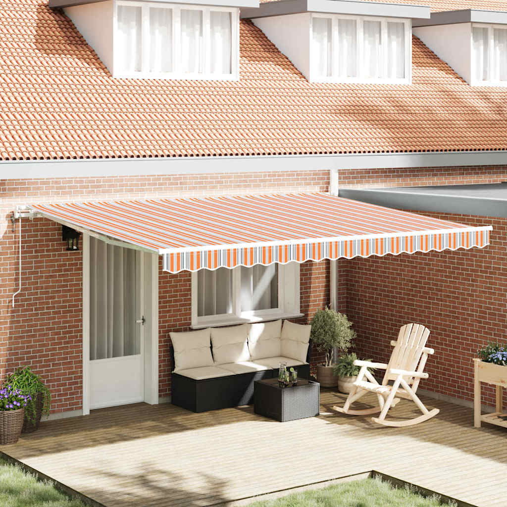 Elektrisch Uittrekbaar Zonnescherm Multikleur 450 × 350 cm is nu te koop bij PeponiXL, paradijselijk wonen!