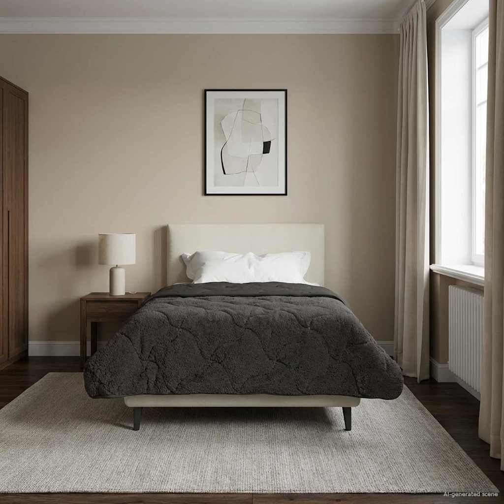 Winter Dekbed Gekwilt Antraciet 140 x 220 cm is nu te koop bij PeponiXL, paradijselijk wonen!