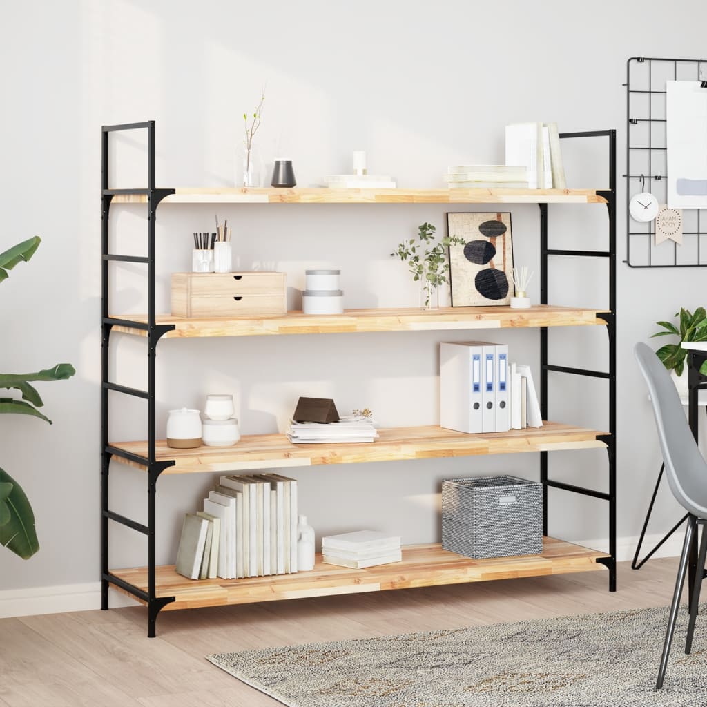 Wandschappen 3 st zwevend 120x40x4 cm onbehandeld acaciahout is nu te koop bij PeponiXL, paradijselijk wonen!