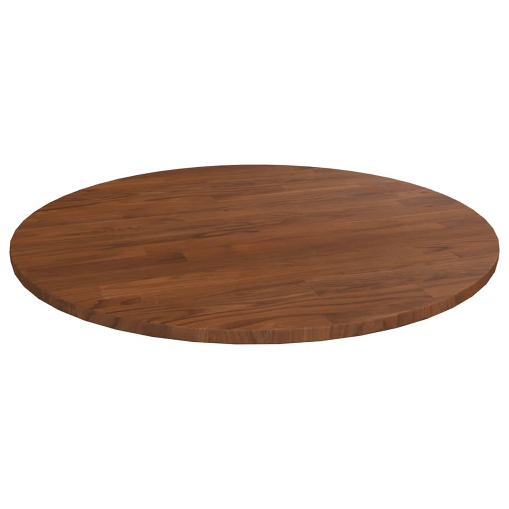 Tafelblad rond Ø60x1,5 cm bewerkt massief eikenhout donkerbruin is nu te koop bij PeponiXL, paradijselijk wonen!