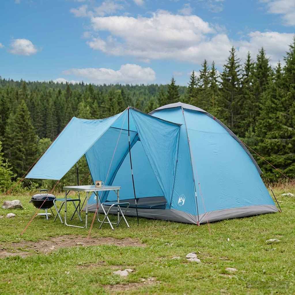 Kamperen tent met dak Blauw 2-persoons Polyester en staal is nu te koop bij PeponiXL, paradijselijk wonen!