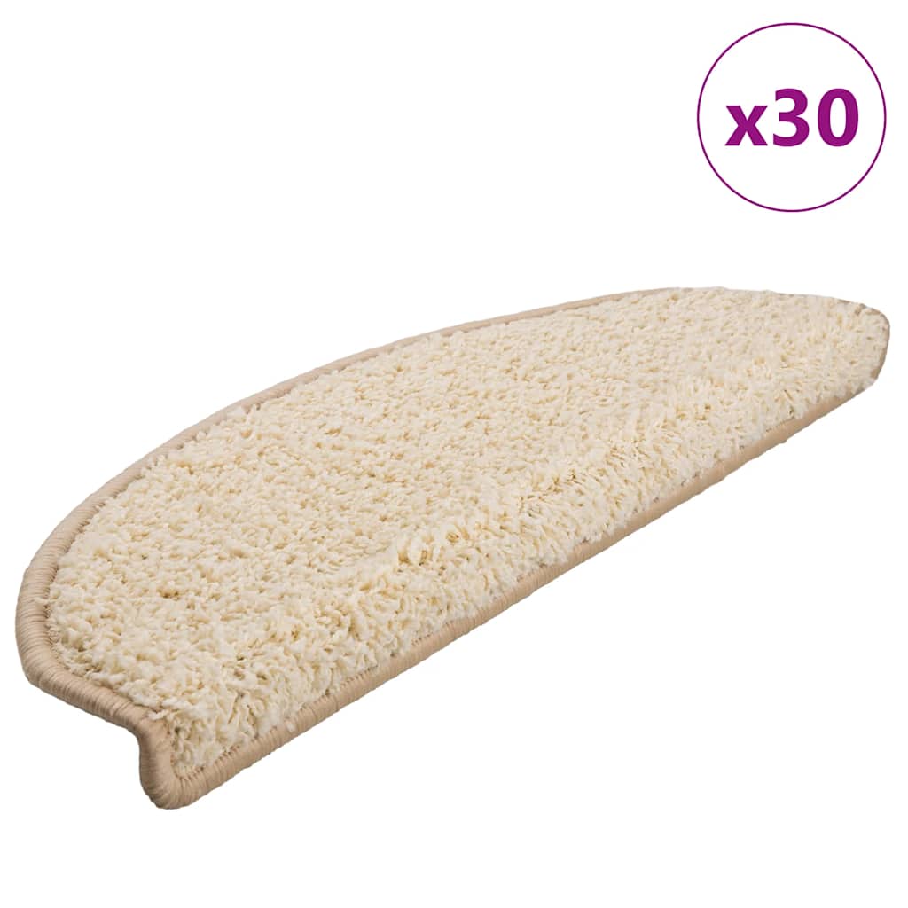 Trapmatten 30 st 65x21x4 cm Crème Halfrond Groot is nu te koop bij PeponiXL, paradijselijk wonen!