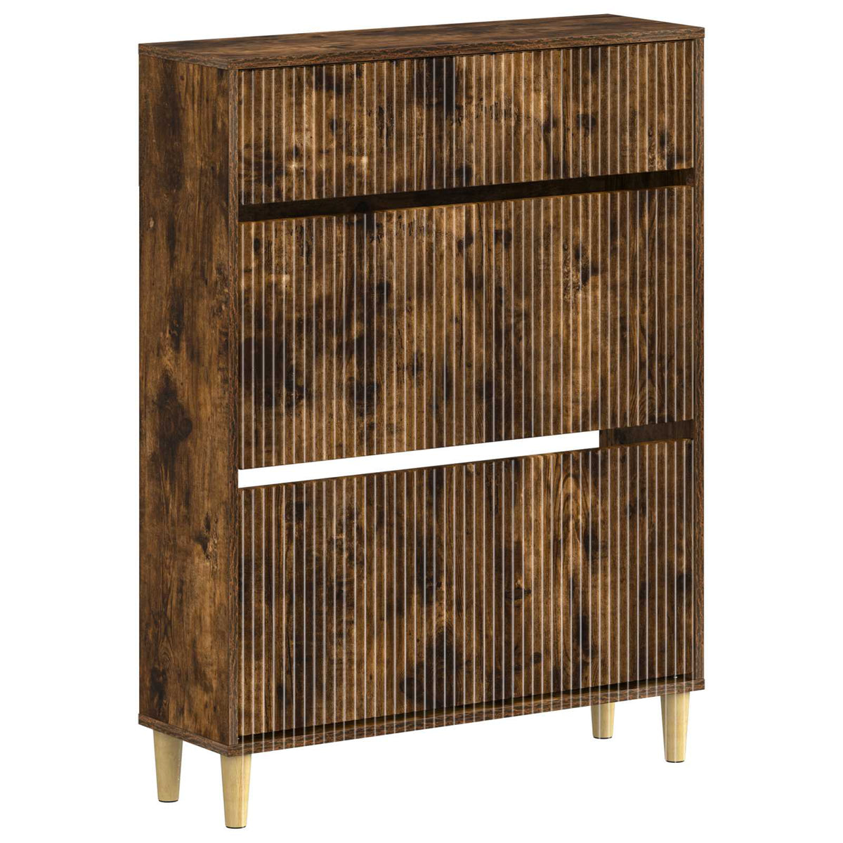 Schoenenkast ARNHEM 78 x 24 x 103 cm Bewerkt hout Gerookt eiken is nu te koop bij PeponiXL, paradijselijk wonen!