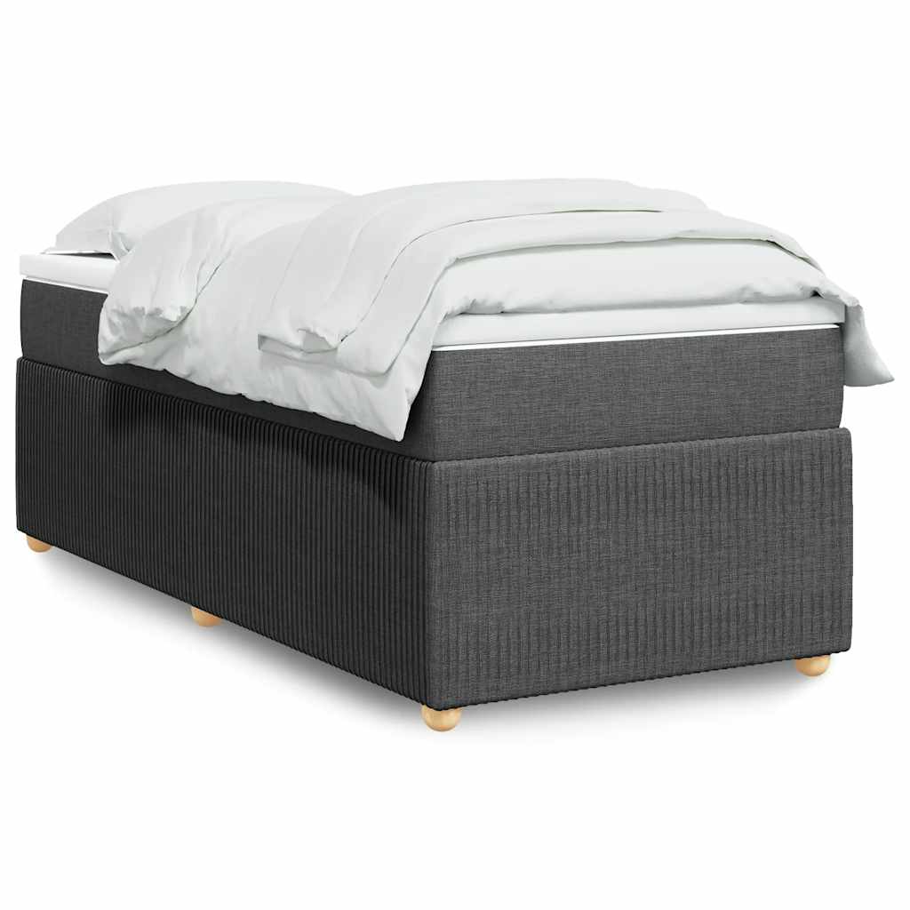 Boxspring met matras stof donkergrijs 90x200 cm is nu te koop bij PeponiXL, paradijselijk wonen!
