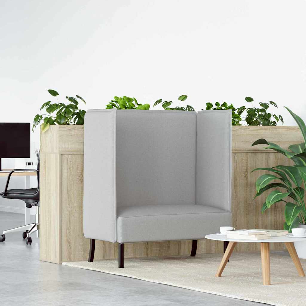 Hoge Rug Bank Wolken grijs 109 x 56 x 121 cm Stof is nu te koop bij PeponiXL, paradijselijk wonen!