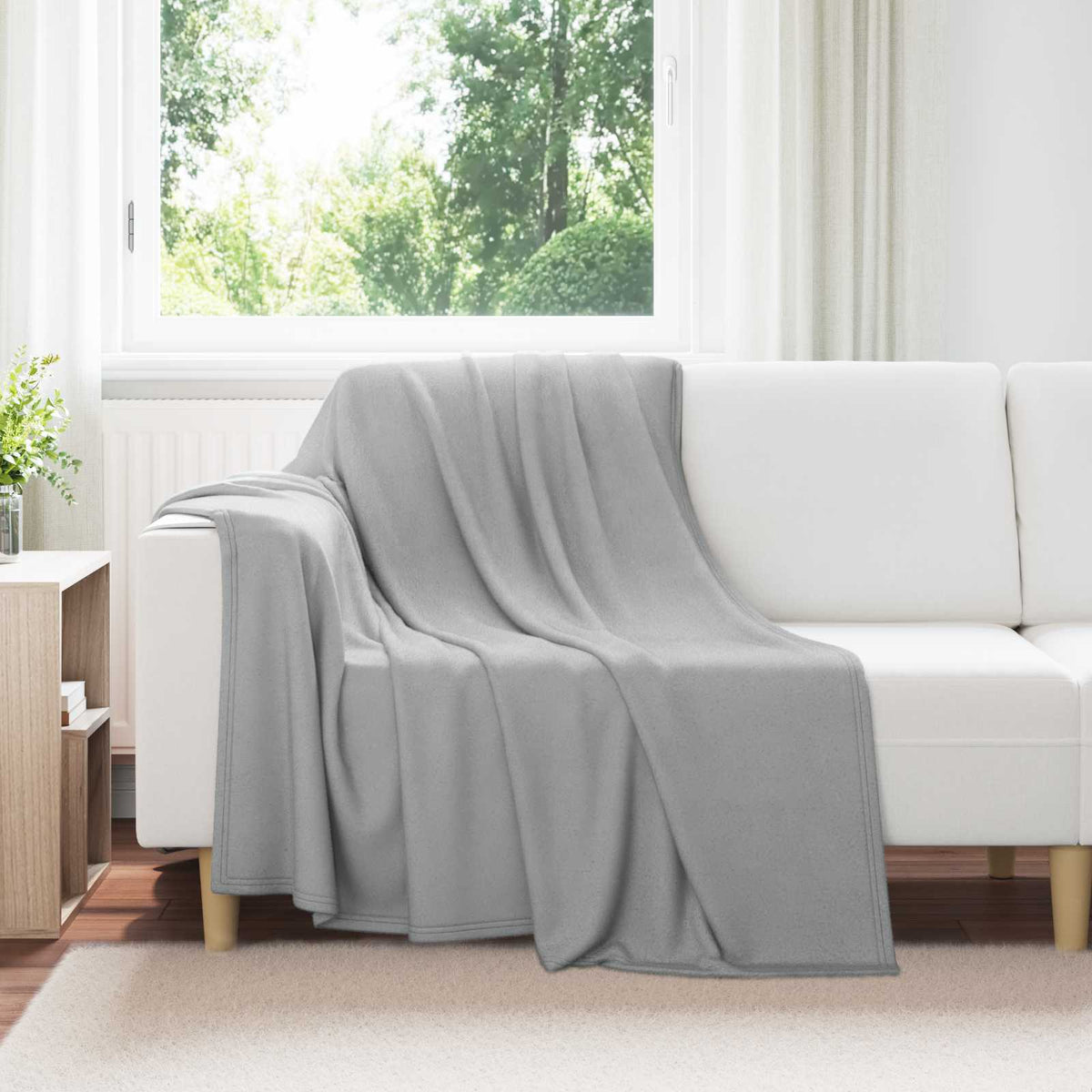 Gooi Deken Grijs 200 x 150 cm Fleece is nu te koop bij PeponiXL, paradijselijk wonen!