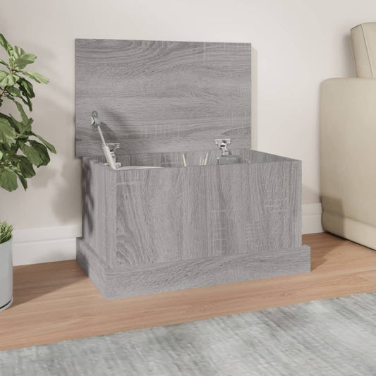 Opbergbox 50x30x28 cm bewerkt hout grijs sonoma eikenkleurig is nu te koop bij PeponiXL, paradijselijk wonen!