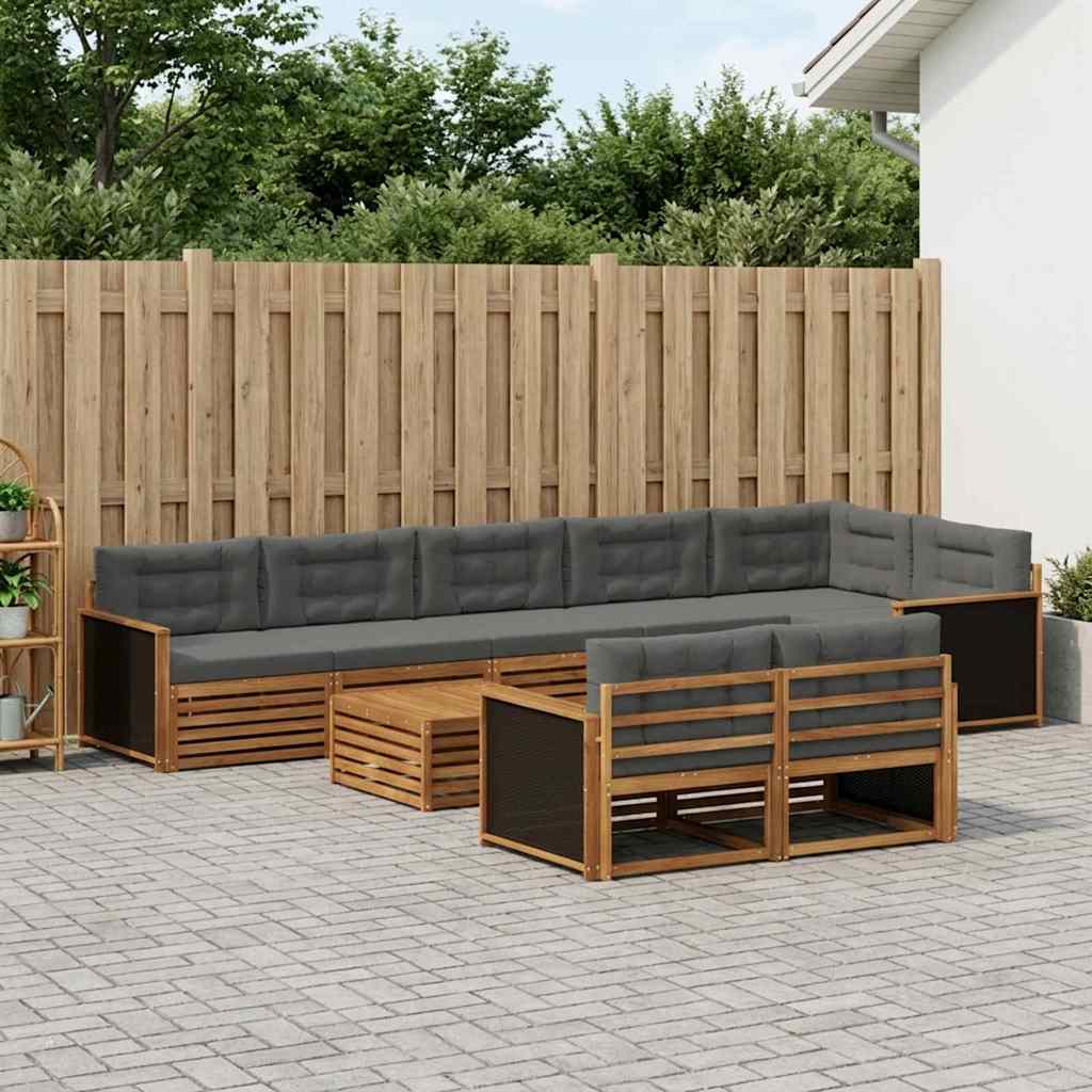 Buiten bankenset met kussen 9 pcs is nu te koop bij PeponiXL, paradijselijk wonen!