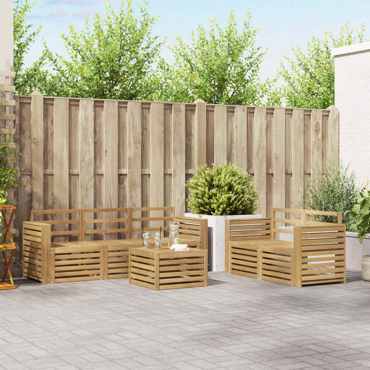 Sofa-Sets Massief Acaciahout is nu te koop bij PeponiXL, paradijselijk wonen!