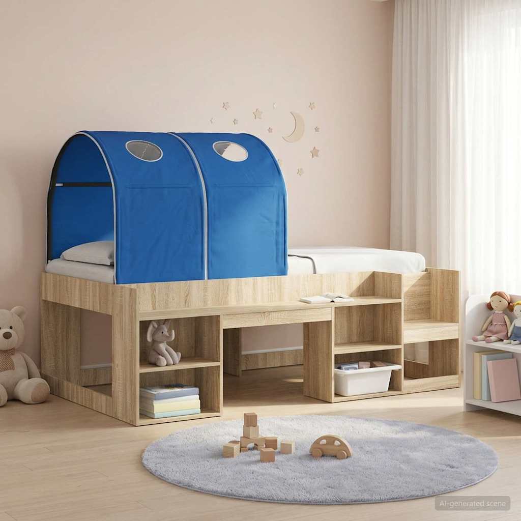 Bedtunnel voor kinderbedden 2 pcs Blauw Polyester is nu te koop bij PeponiXL, paradijselijk wonen!