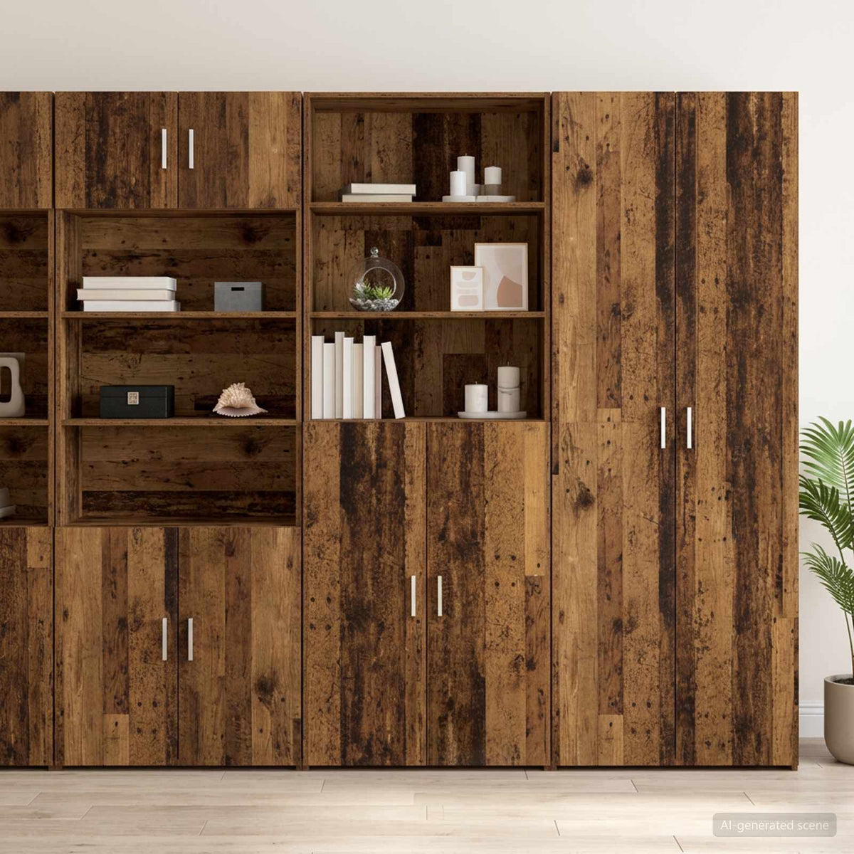 Hoge kast Oud hout 70 x 42,5 x 185 cm Bewerkt hout is nu te koop bij PeponiXL, paradijselijk wonen!