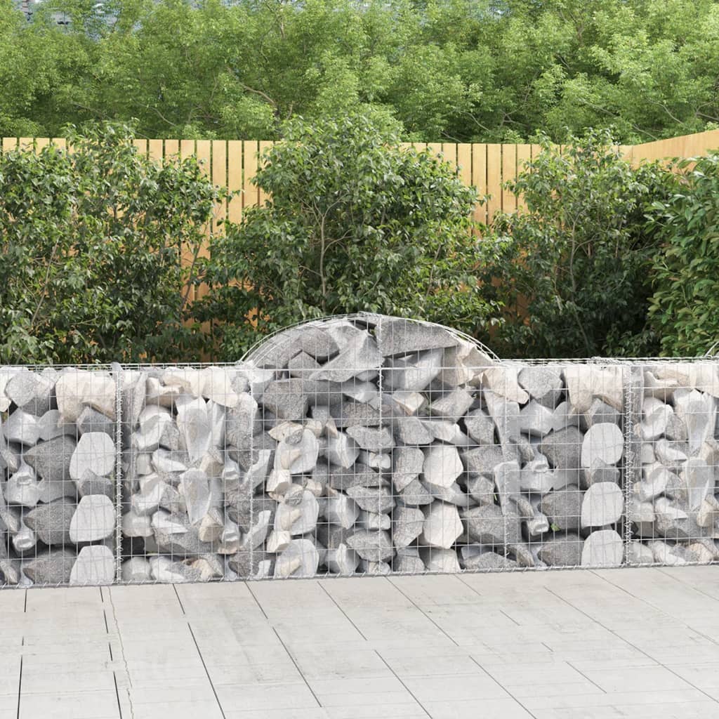 Schanskorven 12 st gewelfd 200x50x80/100 cm ijzer is nu te koop bij PeponiXL, paradijselijk wonen!