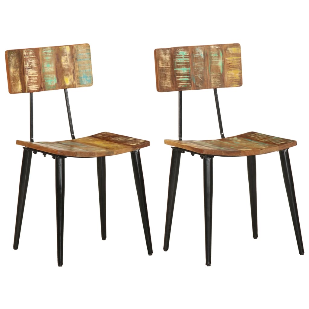 Eetkamerstoelen 2 st massief gerecycled hout is nu te koop bij PeponiXL, paradijselijk wonen!