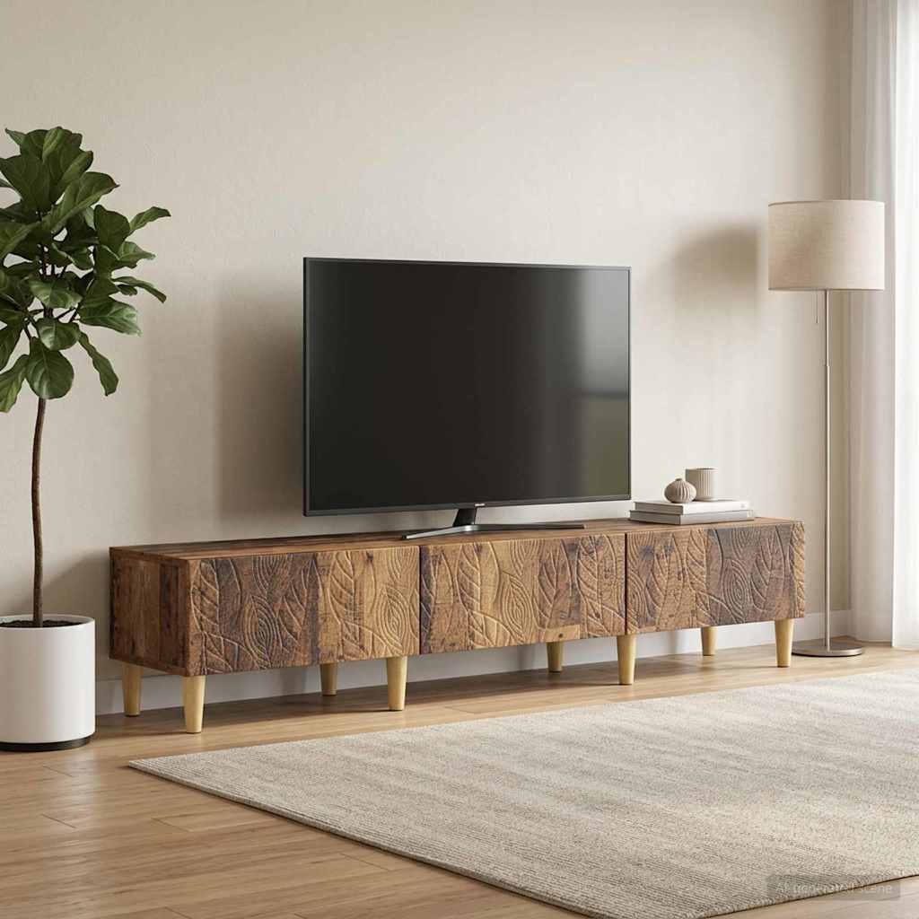 TV-kast 147 x 34,5 x 30 cm Oud hout Bewerkt hout is nu te koop bij PeponiXL, paradijselijk wonen!