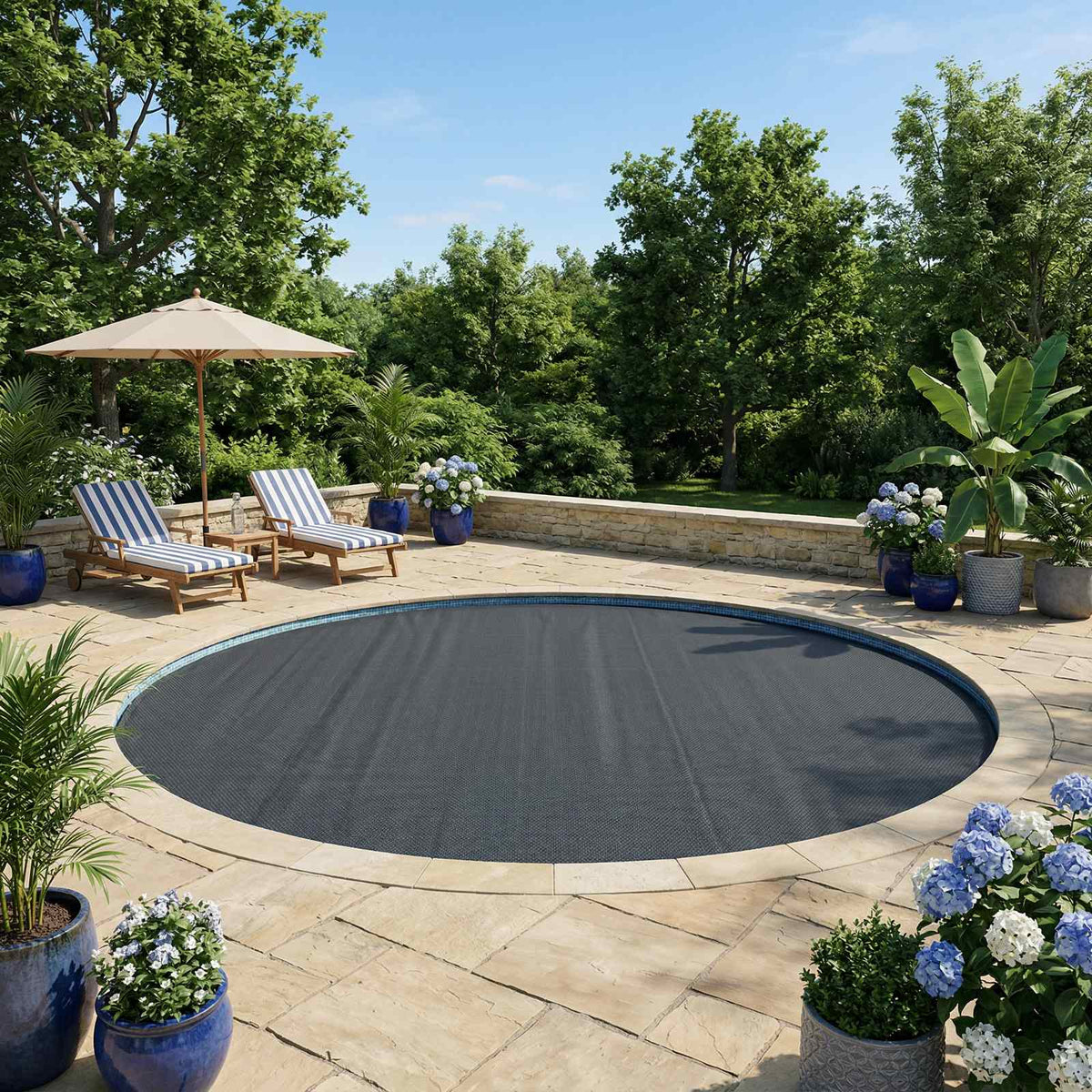 Zwembadbedekking Extra Zwaar Zwart Ø 300 cm 0,4 mm PE is nu te koop bij PeponiXL, paradijselijk wonen!
