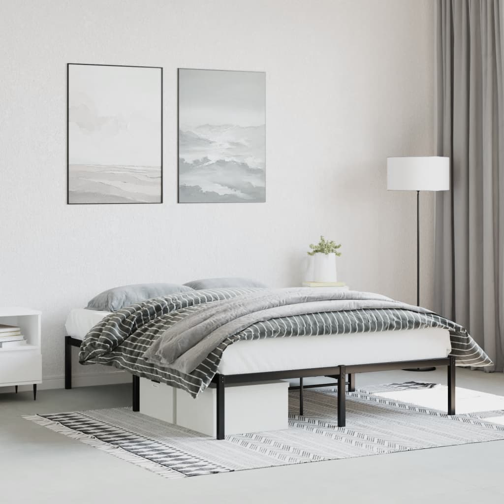 Bedframe metaal zwart 140x200 cm is nu te koop bij PeponiXL, paradijselijk wonen!